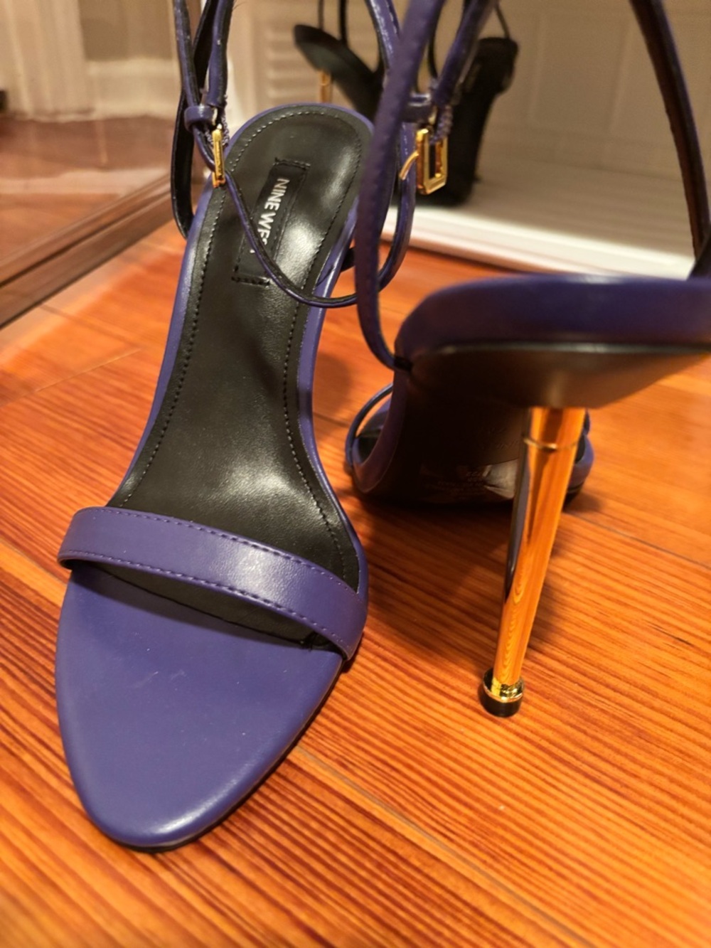 NWOB Nine West Reina Purple Open-Toe Strappy Heels - Picture 3 of 4